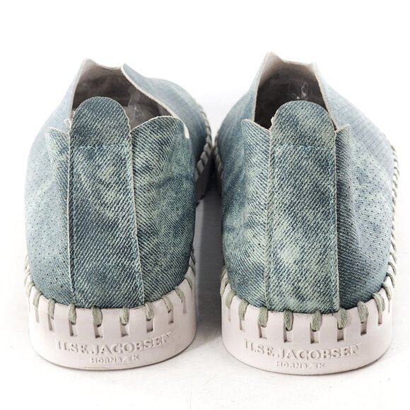 ILSE JACOBSEN Denim Tulip Flats Bleached Comfort Shoes Removable Insole - Picture 6 of 9